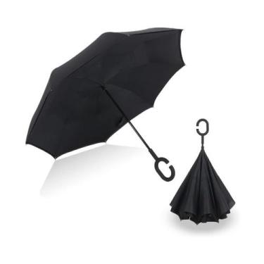 Imagem de Guarda Chuva Invertido Preto Grande Impermeável Arsoa - Ravi Presentes
