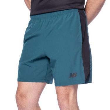 Imagem de Bermuda Masculina New Balance Tenacity Esporte Verde/Preto, Verde, Pre