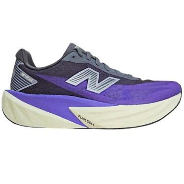 Imagem de Tênis New Balance Rebel V5 Feminino, Roxo, Cinza, 34