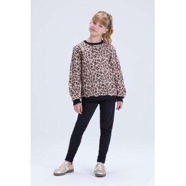 Imagem de Conjunto Infantil Feminino de Inverno Moletom Oncinha - Vida Costeira 