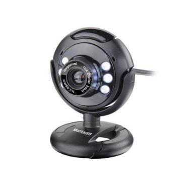 Imagem de Webcam Multilaser Plug E Play 16Mp Nightvision Microfone Usb Preto WC0