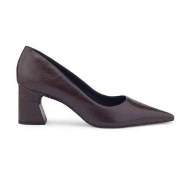 Imagem de Sapato Ramarim Scarpin Salto Bloco - Feminino - Marrom, 37