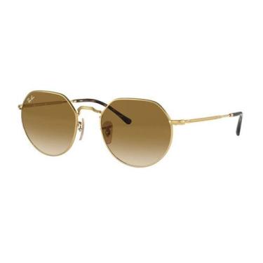 Imagem de Óculos de Sol Ray-Ban Unissex RB3565L, Médio, Dourado, Marrom