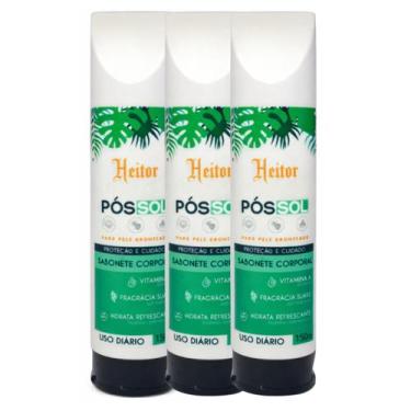 Imagem de Kit 3 Sabonete Pós-Sol Heitor Vitamina A Hidratante 150ml