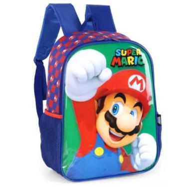 Imagem de Mochila De Costas Escolar Infantil Super Mario Bros Denlex