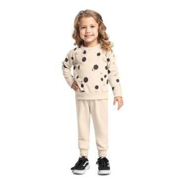 Imagem de Conjunto Menina Blusão e Calça Bee Loop, Bege