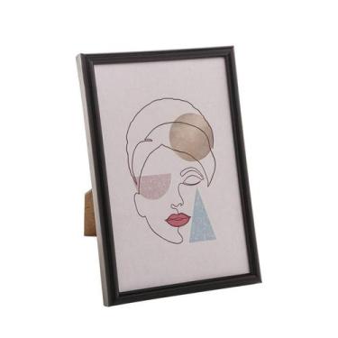Imagem de Porta Retrato Lyor De Plástico Preto 15x20Cm - 4665