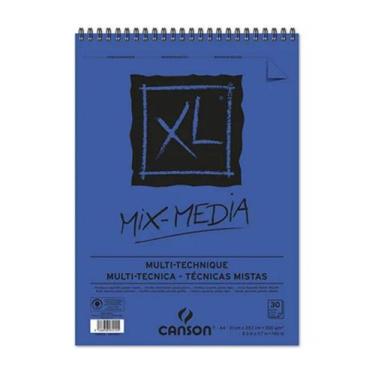 Imagem de Bloco Papel Canson XL Mix Media 30 Folhas A4 300g