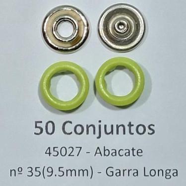 Imagem de Botões de Pressão Nº 35 Tic-Tac Colorido Latão Sortidos Abacate 9,5mm 