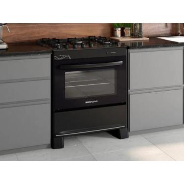 Imagem de Fogão Neo Glass 5 Bocas Suggar Preto, Preto, Bivolt