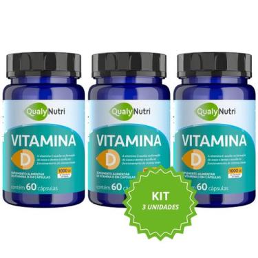 Imagem de Kit 3 VITAMINA D 250MG 60CÁPS QUALYNUTRI