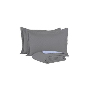 Imagem de Cobre Leito Casal King Comfort Microfibra Matelado Ultrassônico 3 Peça