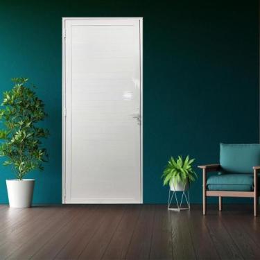 Imagem de Porta Lambril de Alumínio 210 x 80cm com Maçaneta Linha 25 Esquadrias 