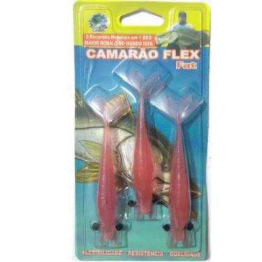 Imagem de Isca Camarão Artificial Flex de 10cm - embalagem c/ 3 iscas - Flex Isc