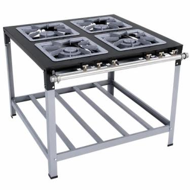 Imagem de Fogao 4 Bocas Gas Glp Baixa Pressao Perfil 6,5Cm - Metalmaq