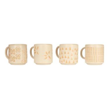 Imagem de Xícaras Cerâmica Capri 130ml Conjunto 4 Decor Café Linha - Hauskraft
