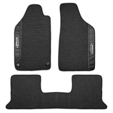 Imagem de Tapete para Carro Volkswagen Voyage 2009 2010 2011 2012 2013 2014 2015 2016 2017 2018 2019 2020 2021 2022 2023 - Jogo 3 Peças Borracha Impermeável