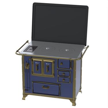 Imagem de Fogao a Lenha Venax GII n 2 Renaissance Azul Cald SE