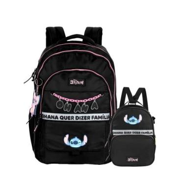Imagem de Kit Escolar Lilo Stitch Mochila Costas + Lancheira Térmica - Maxlog, P