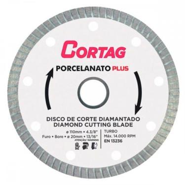 Imagem de Disco Diamantado Cortag Porcelanato Plus 110Mm X 20Mm Turbo - 61314
