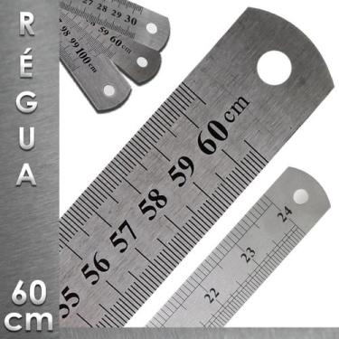 Imagem de Régua De Metal - Aço Inox - 60 Cm - Patchwork - Nybc