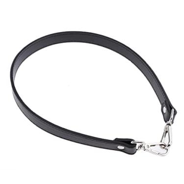 Imagem de dailymall Bolsa de couro feminina de substituição, alça de mão, cinto, bolsa de ombro, Preto,