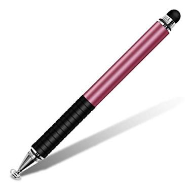Imagem de Kiboule Caneta Stylus Caneta Universal Touch Screen Caneta Capacitância De Cabeça Dupla Caneta Capacitiva Durável Portátil Para Telefone/Tablet Rosa Cor De Rosa