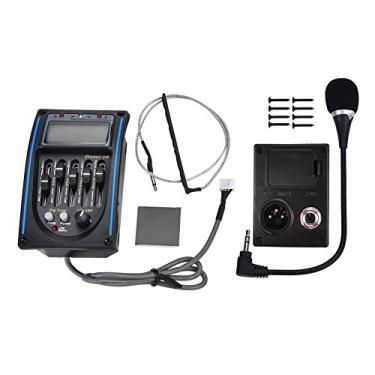 Imagem de Equalizador de 5 bandas, pré-amplificador de guitarra, captador piezo, afinador com visor LCD para captadores de guitarra acústica, captador de guitarra, captador de guitarra