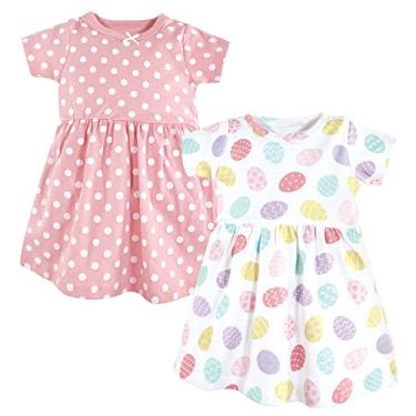 Imagem de Hudson Baby Vestidos de algodão para bebês meninas, Ovos de Páscoa, 3-6 Meses