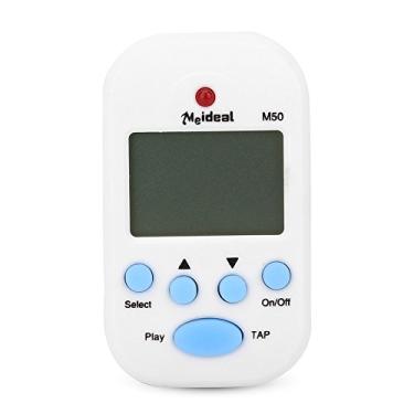 Imagem de Bnineteenteam Metrônomo eletrônico de bolso de metrônomo digital Clip-On para guitarra, piano, violino, bateria e outros instrumentos (branco)