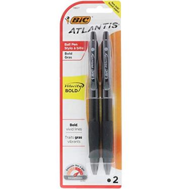 Imagem de Bic Atlantis Velocity Bold Caneta esferográfica, preta, 2 unidades (pacote com 5)