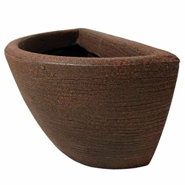 Imagem de Vaso De Parede Em Polietileno Para Jardim Vertical 28x14 Cor: Marrom