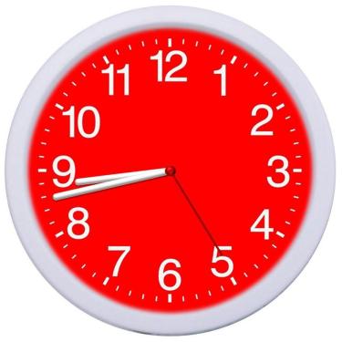 Imagem de Relógio Parede Vermelho Decoração Sala Cozinha Escritório