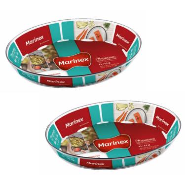 Imagem de Travessa Assadeira de Vidro Vai ao Forno 4L Marinex - 2Un