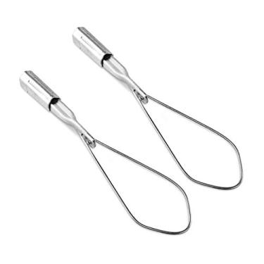 Imagem de OhLectric OL-40649 Gama 6-2 Grampos de Cunha de Alumínio – Alça de esfera de aço inoxidável – Laço com trava – Reduz a queda de cabos aéreos – Grampos de cabo resistentes à corrosão (pacote com 2)