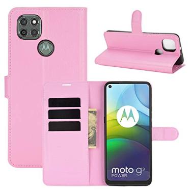 Imagem de YUNCHAO Caixa de telefone Para Motorola Moto G9 Power Litchi Texture Horizontal Flip Capa Protetora com Suporte e Slots de Cartão e Carteira capa para celular