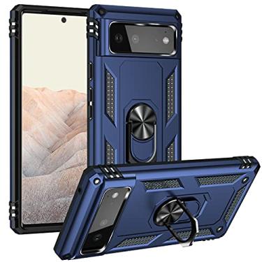 Imagem de YUNCHAO Caixa de telefone Para Google Pixel 6 TPU à prova de choque + PC Protetive Case com suporte rotativo de 360 ​​graus capa para celular
