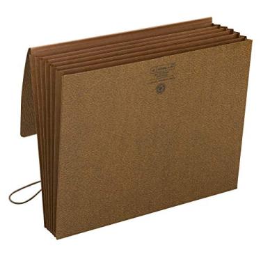 Imagem de Smead Carteira expansível para arquivos com aba e fecho de cordão, 6 bolsos, expansão de 13 cm, reforço resistente a rasgos, tamanho carta, corda vermelha, 10 por caixa (72373)