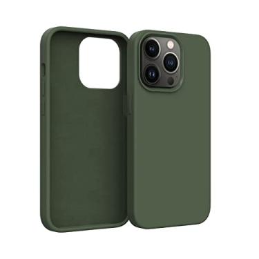 Imagem de Capa para iPhone 14/14 Pro/14 Plus/14 Pro Max, silicone transparente, antiamarelamento, atualizado, resistente com capa à prova de choque, verde, 14 Pro 6,1 polegadas