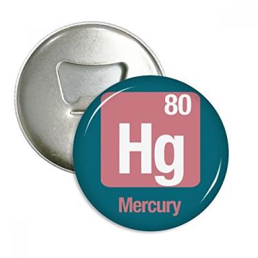 Imagem de Hg Chemical Element Science Abridor de garrafas ímã de geladeira emblema multifuncional