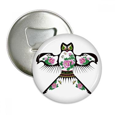 Imagem de Cultura Chinesa Tradicional Padrão de Pipa Abridor de Garrafas Imã de Geladeira Emblema Multifuncional