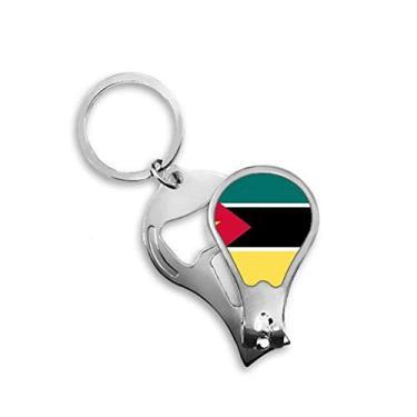 Imagem de Chaveiro abridor de cortador de unhas com bandeira nacional de Moçambique Tesoura