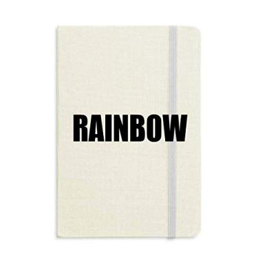 Imagem de Caderno com nome da cor arco-íris capa dura diário clássico A5 presente