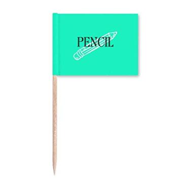 Imagem de Lápis curso, escrita, sala de aula, alunos, palito, bandeiras, marcador, decoração de festa