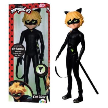 Kit Bonecos Articulados Miraculous Ladybug E Cat Noir Baby Brink