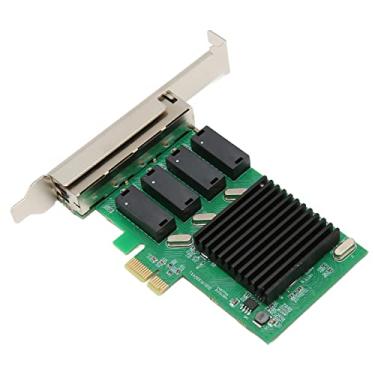 Imagem de Placa de Rede PCIe, Controlador NIC 10 100 1000 Mbps Gigabit Ethernet Card 4 Portas para Casa