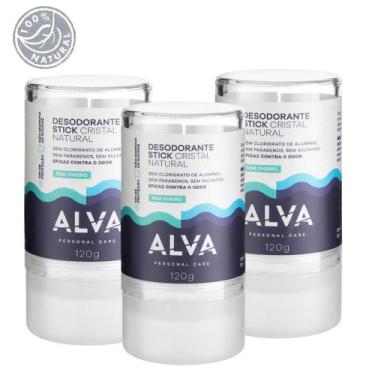 Imagem de Desodorante Alva Stick 120G Kristall Sensitive (3 Unid)