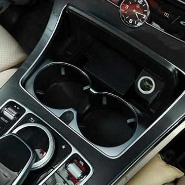Imagem de JIERS Para Mercedes Benz GLC Classe C W205 C180 E Class W213 E200l E300 2015-2017, acessórios cromados ABS para carro, acabamento da moldura da tampa do porta-copos
