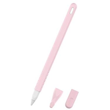 Imagem de Novo estojo de silicone antiqueda e antiderrapante para caneta de silicone TwiHill para Apple Pencil 2ª geração (Rosa)