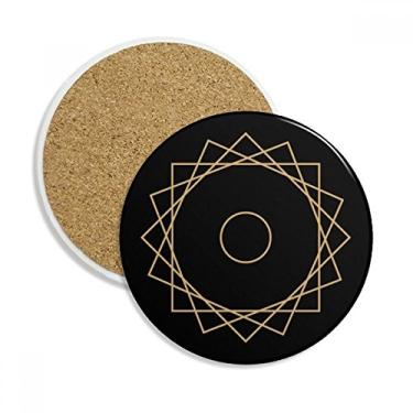 Imagem de Formato padrão geométrico, símbolo, porta-copos, caneca, proteção de mesa, pedra absorvente